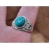 Echt zilveren ring met turkoois